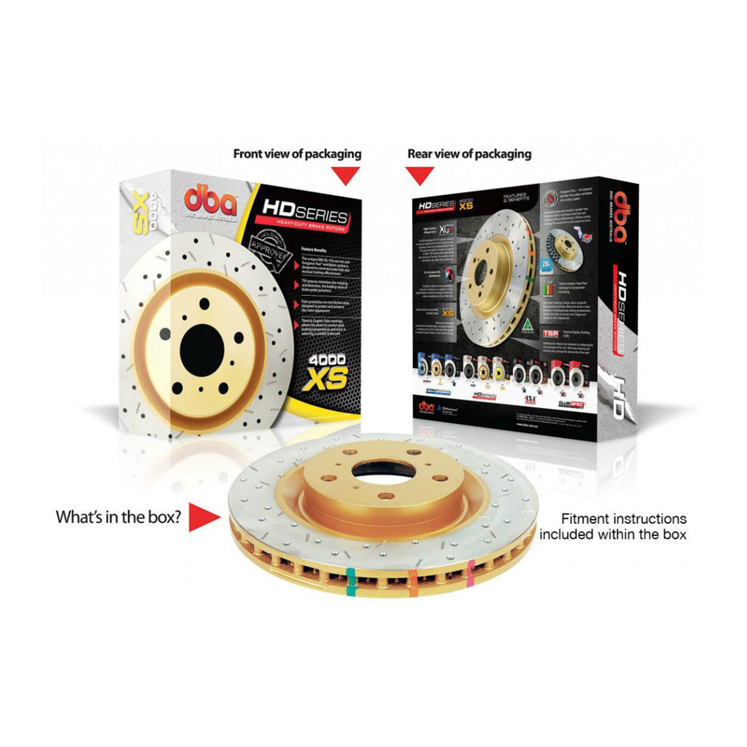 4000XS Drilled and Slotted Brake Rotor more details on - obrazek 3