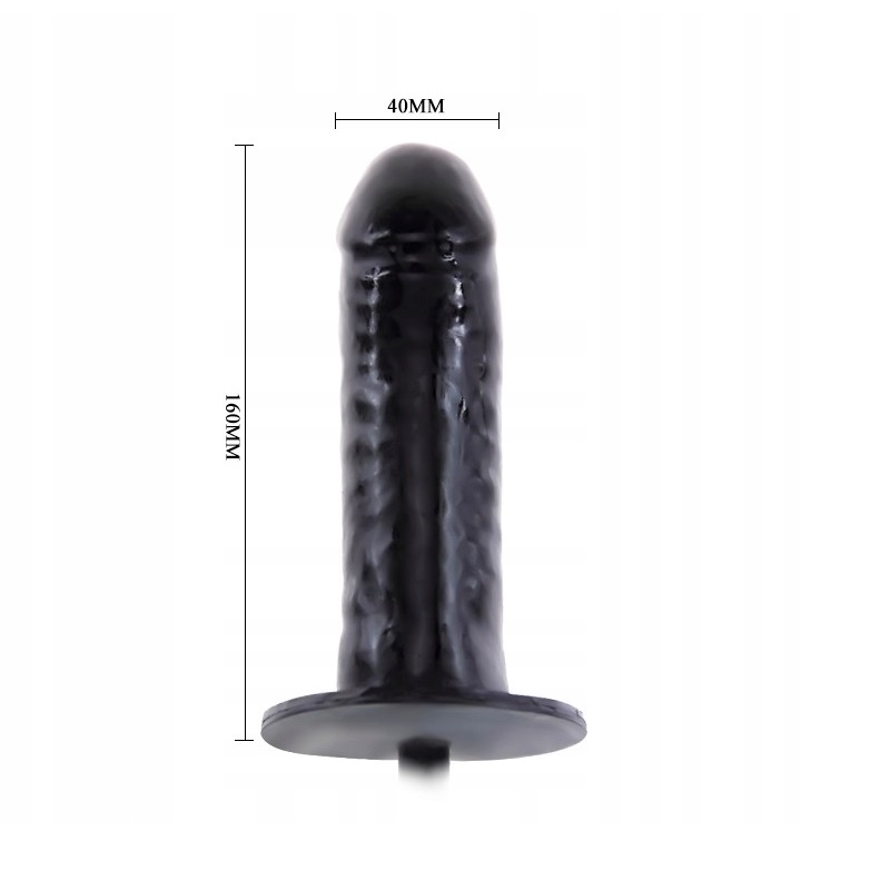 Realistyczne czarne pompowany dildo Bigger Joy