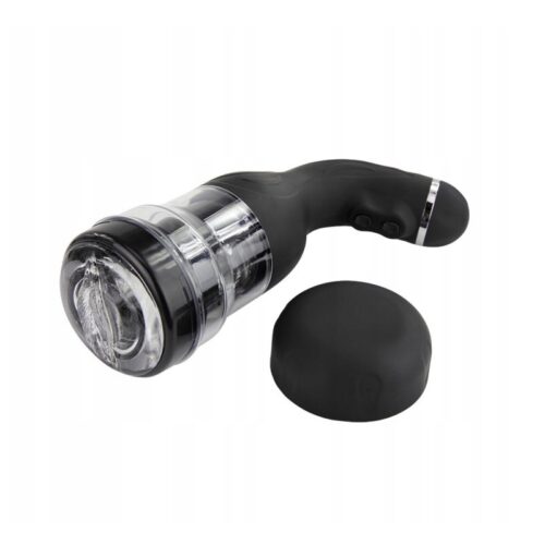 Czarny rotacyjny masturbator dla wymagających