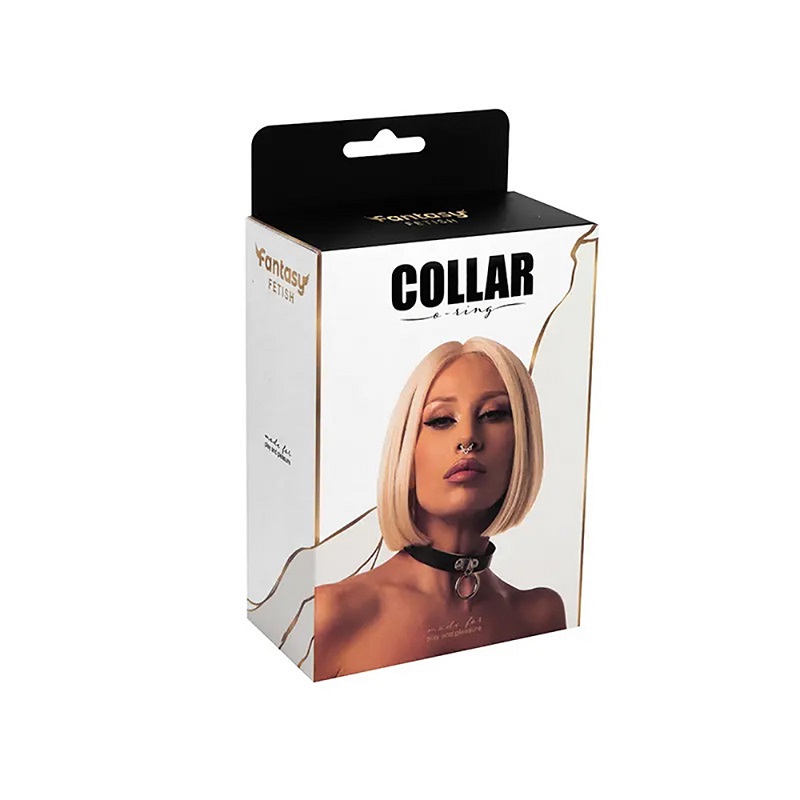 Regulowana obroża bondage z O-Ringiem Fantasy