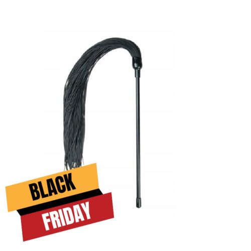 Pejcz silikonowy czarny długi Black Silicone Tickler