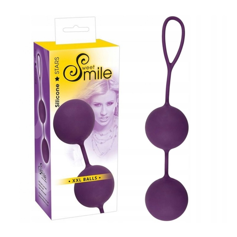 Dwie duże kulki gejszy silikonowe Sweet Smile XXL
