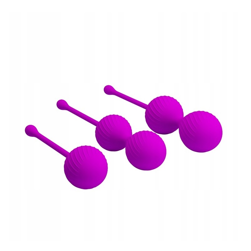 Zestaw kulki gejszy Kegel Ball 3 szt. fioletowe